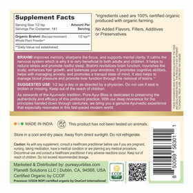 Emballage de la poudre de Brahmi PureAyurbliss