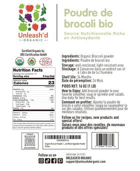 Emballage de la poudre de brocoli bio 'D ORGANIC