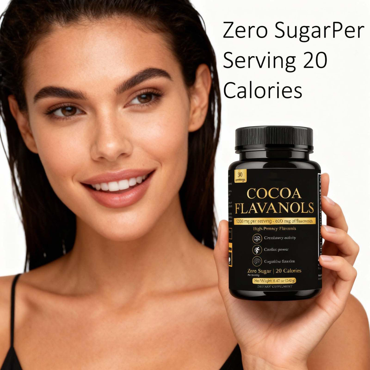 Emballage de la poudre de cacao ZYGCDZ avec informations nutritionnelles