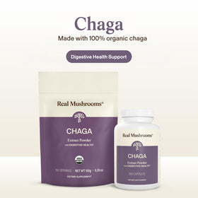 Emballage de la poudre de champignon Chaga Real Mushrooms