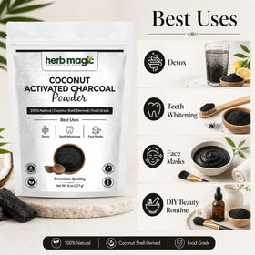 Emballage de la poudre de charbon actif Herb Magic