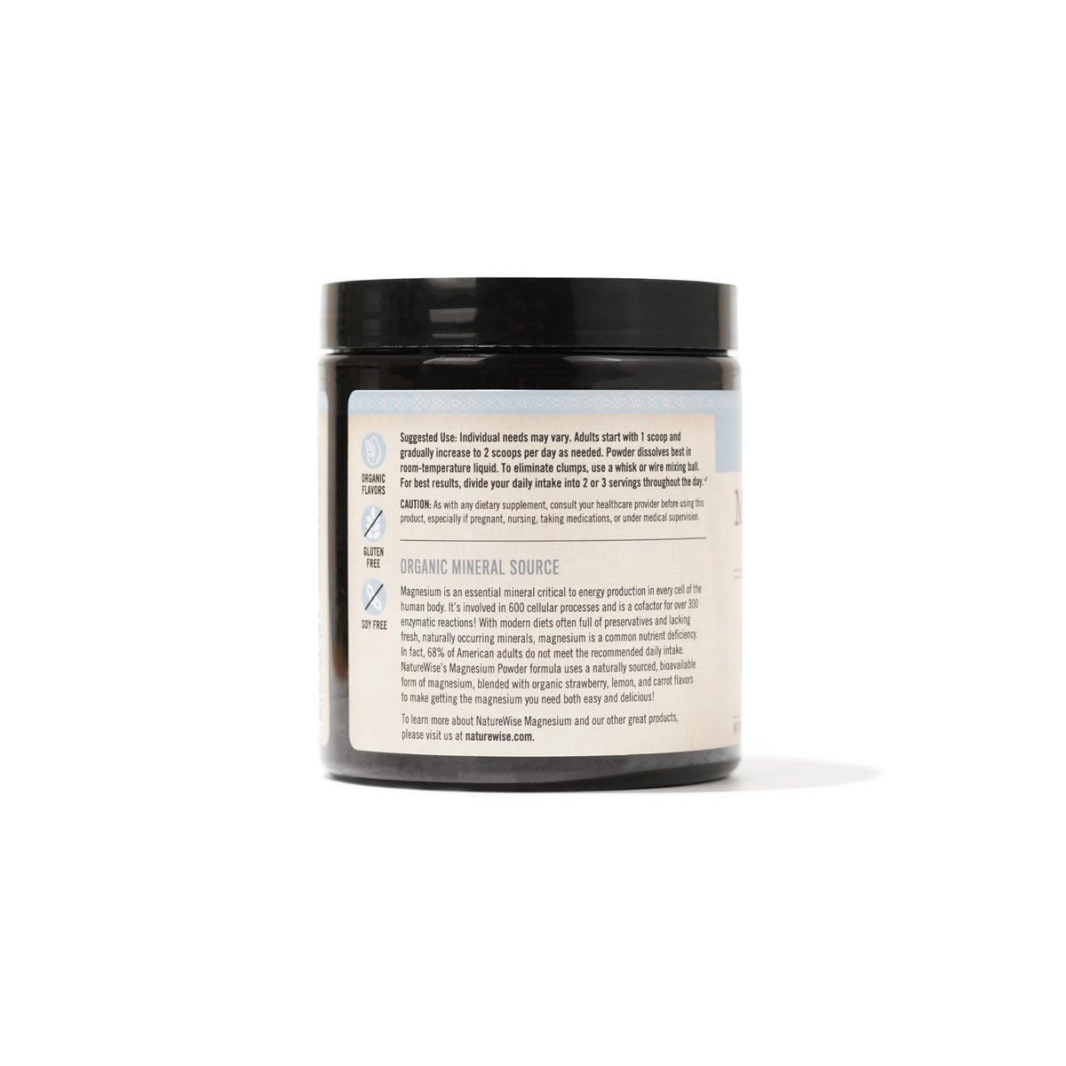 Emballage de la poudre de citrate de magnésium NatureWise 325 mg
