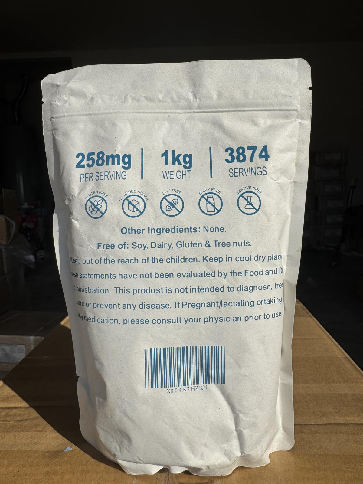 Emballage de la poudre de citrate de potassium MS Finechem avec étiquette lisible