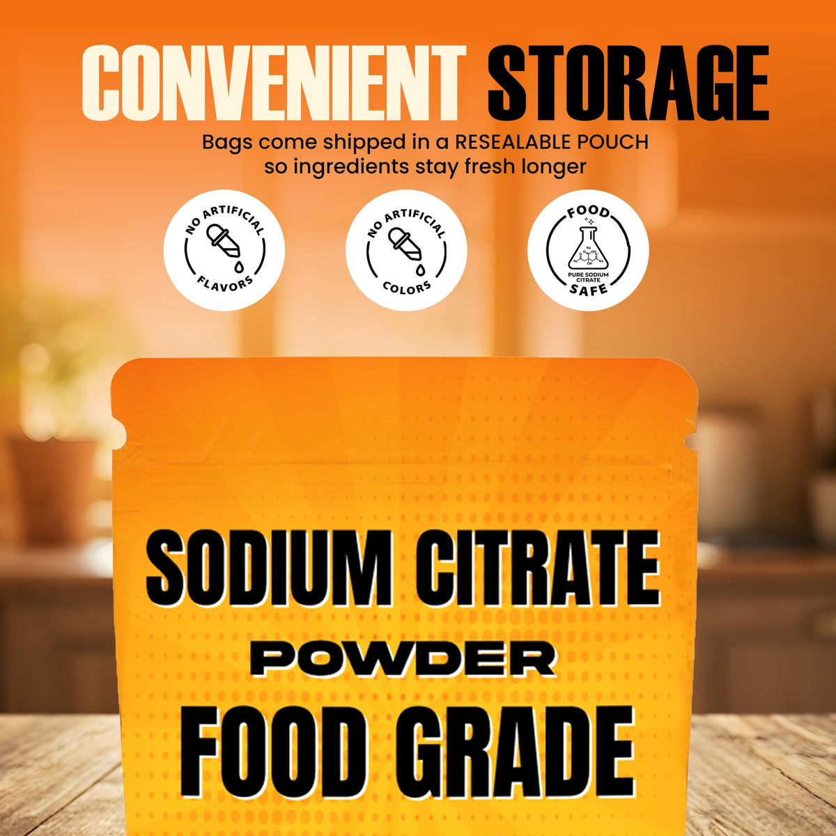 Emballage de la poudre de citrate de sodium Fit Lane Nutrition 299g
