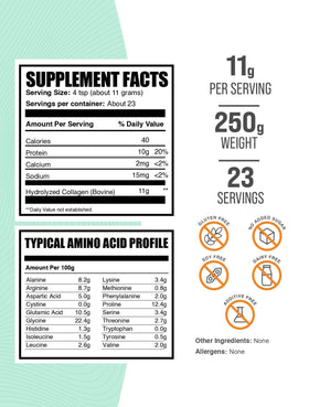 Emballage de la poudre de collagène BulkSupplements avec étiquette