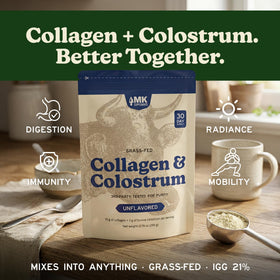 Emballage de la poudre de collagène et colostrum MK Supplements