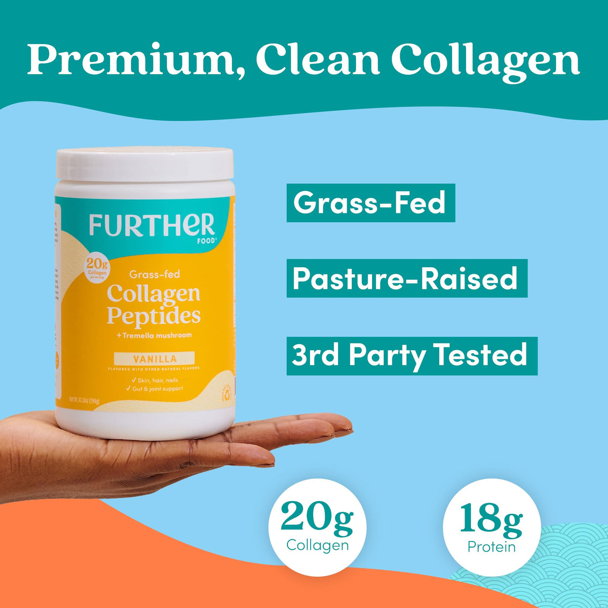 Emballage de la poudre de collagène Further Food 748g