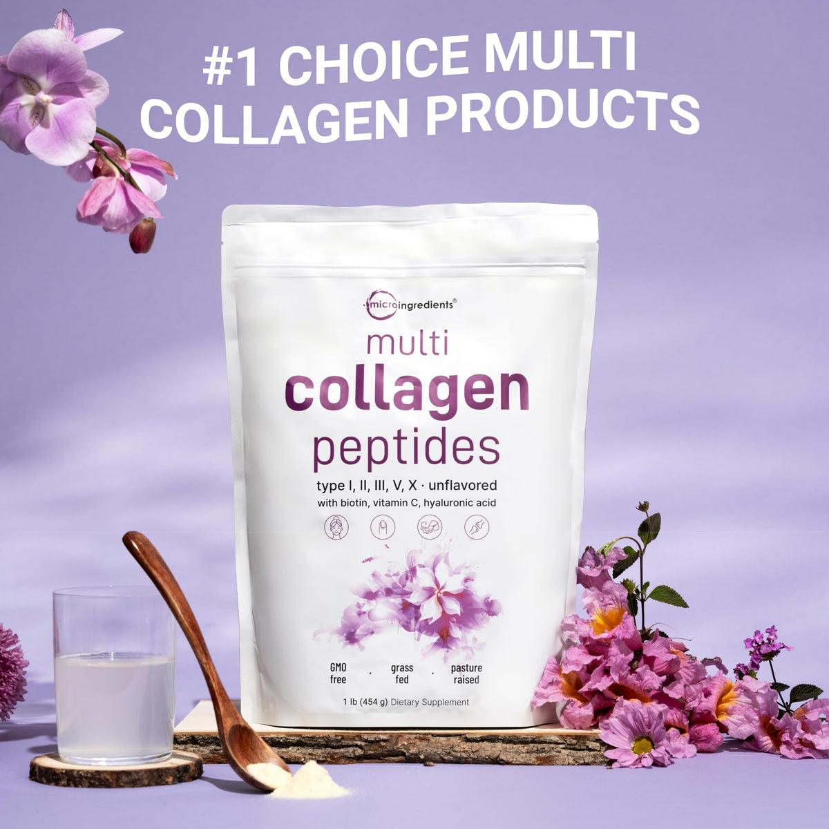 Emballage de la poudre de collagène Micro Ingredients 930g