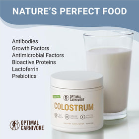 Emballage de la poudre de colostrum Optimal Carnivore 120g