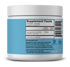 Emballage de la poudre de foie déshydraté Perfect Supplements