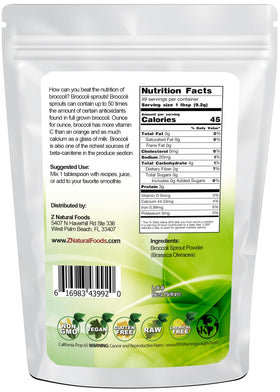 Emballage de la poudre de germes de brocoli Z Natural Foods