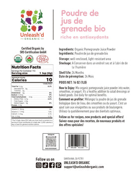 Emballage de la poudre de jus de grenade bio 'D ORGANIC