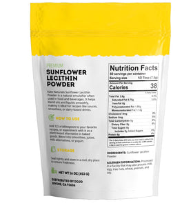 Emballage de la Poudre de Lécithine de Tournesol Kate Naturals