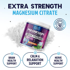 Emballage de la poudre de magnésium citrate Health Nutrition Naturals