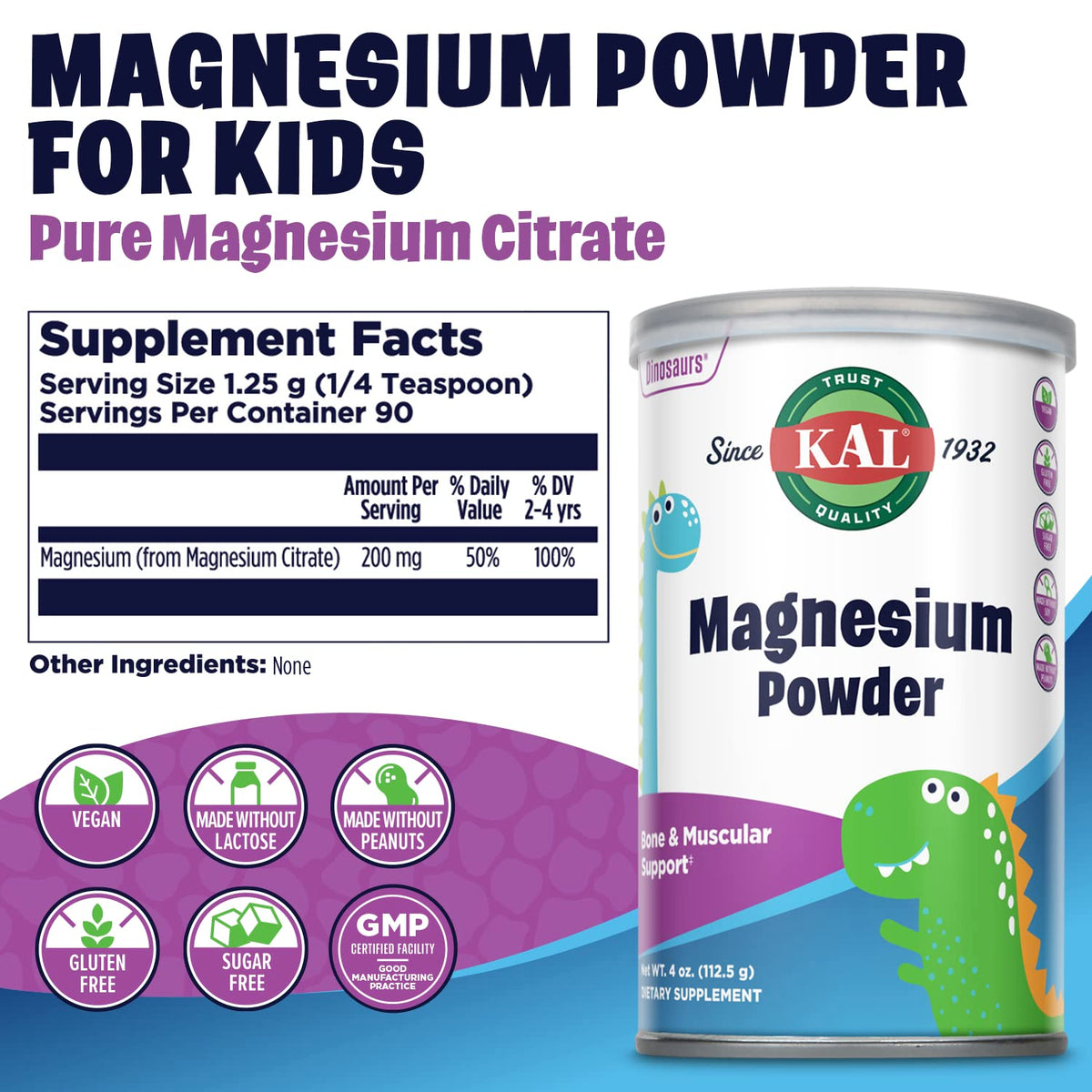 Emballage de la poudre de magnésium KAL 145g