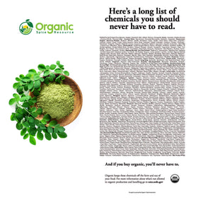 Emballage de la poudre de Moringa biologique Organic Spice Resource