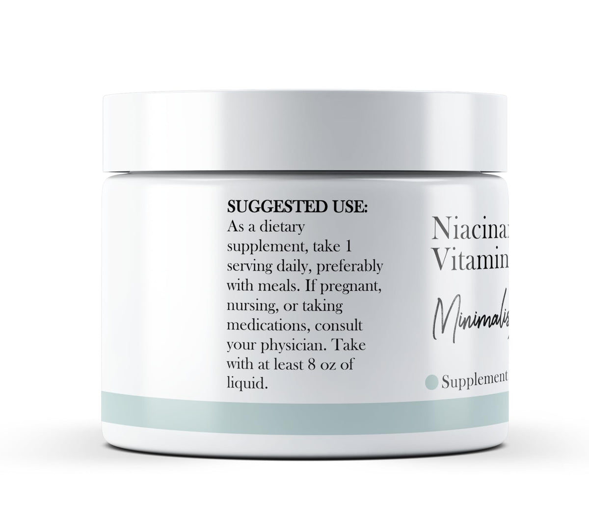 Emballage de la poudre de niacinamide Minimalist