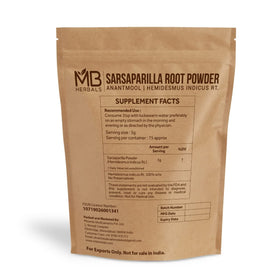 Emballage de la poudre de racine de sarsaparille MB Herbals 227g
