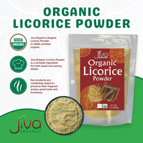Emballage de la poudre de réglisse Jiva Organics 200g
