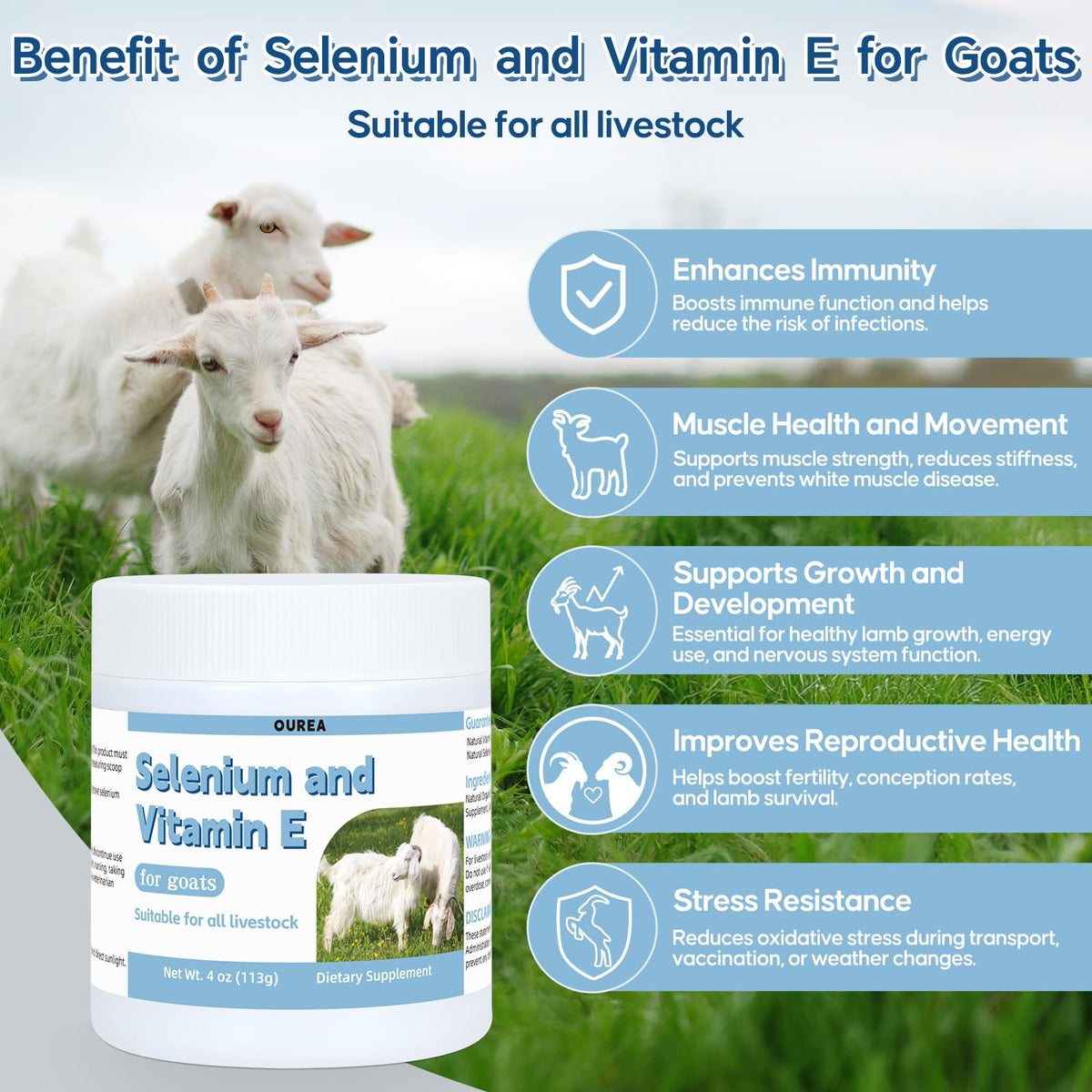 Emballage de la poudre de sélénium et vitamine E Ourea