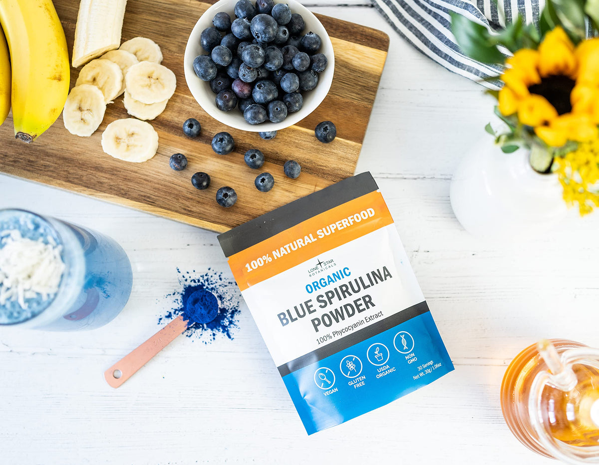 Emballage de la Poudre de Spiruline Bleue 41g