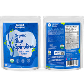 Emballage de la Poudre de Spiruline Bleue Bio Ellie's Best