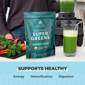 Emballage de la poudre de Super Greens Bio Ancient Nutrition