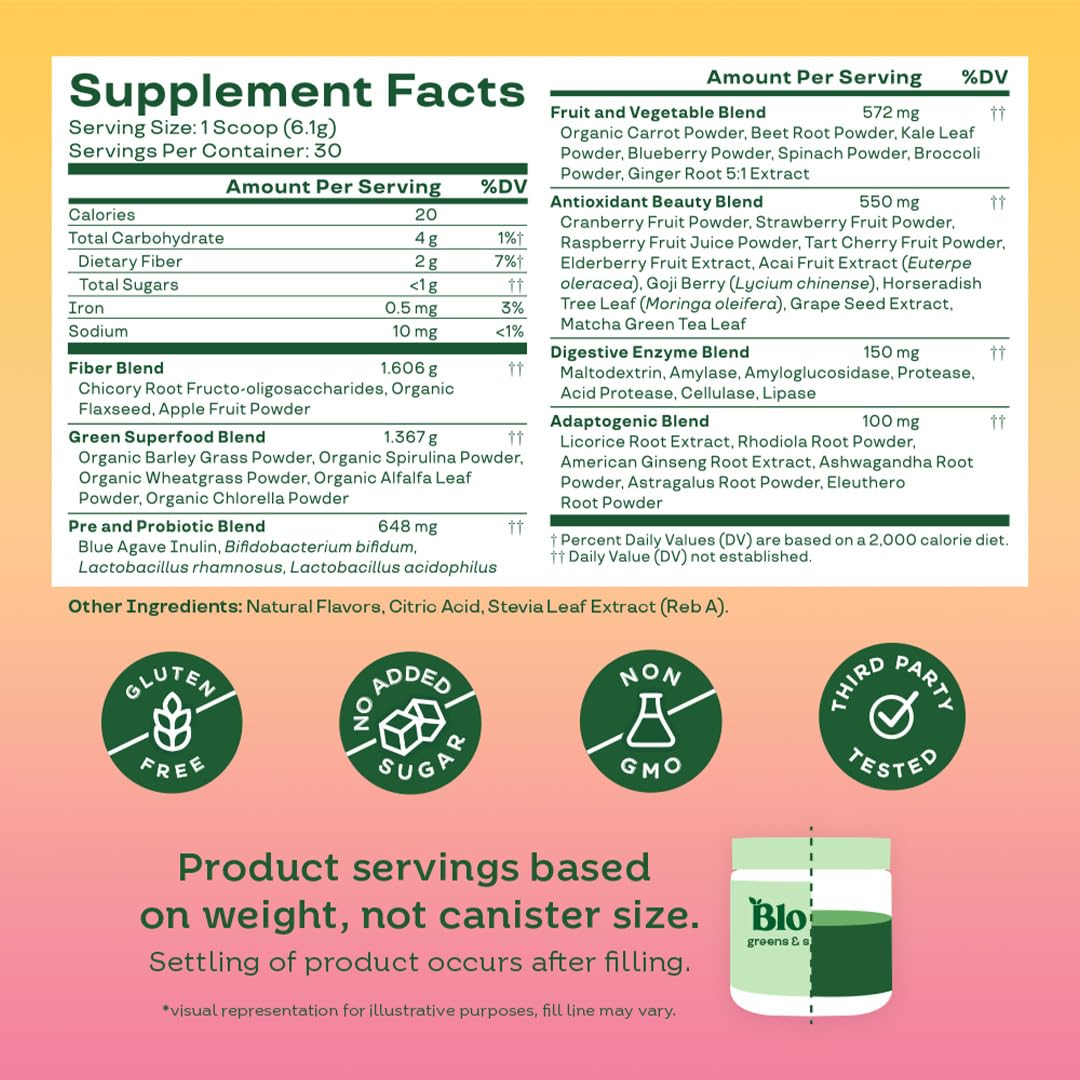 Emballage de la poudre de superfoods Bloom Nutrition 240g