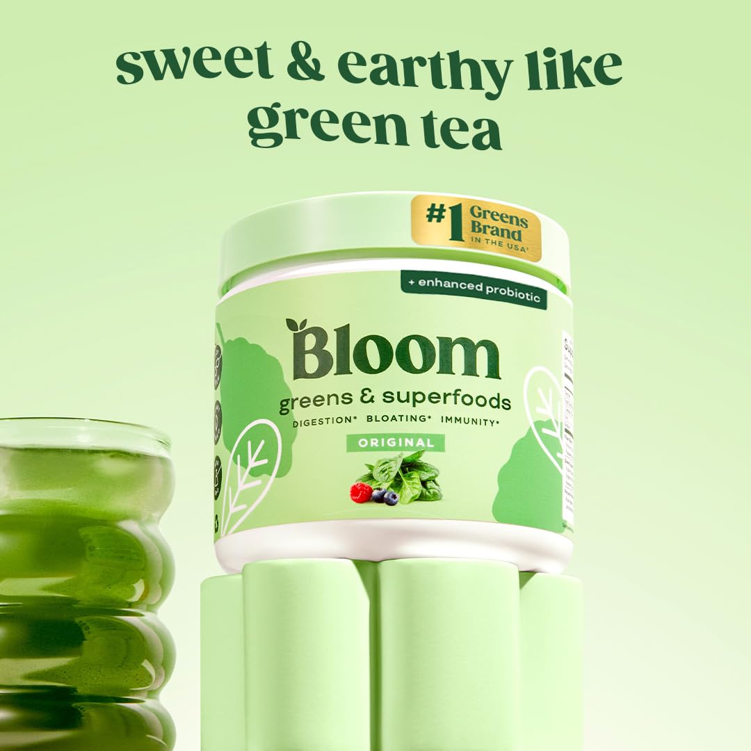 Emballage de la poudre de superfoods Greens de Bloom Nutrition