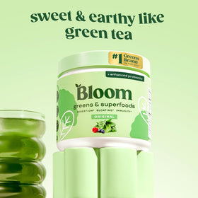Emballage de la poudre de superfoods Greens de Bloom Nutrition