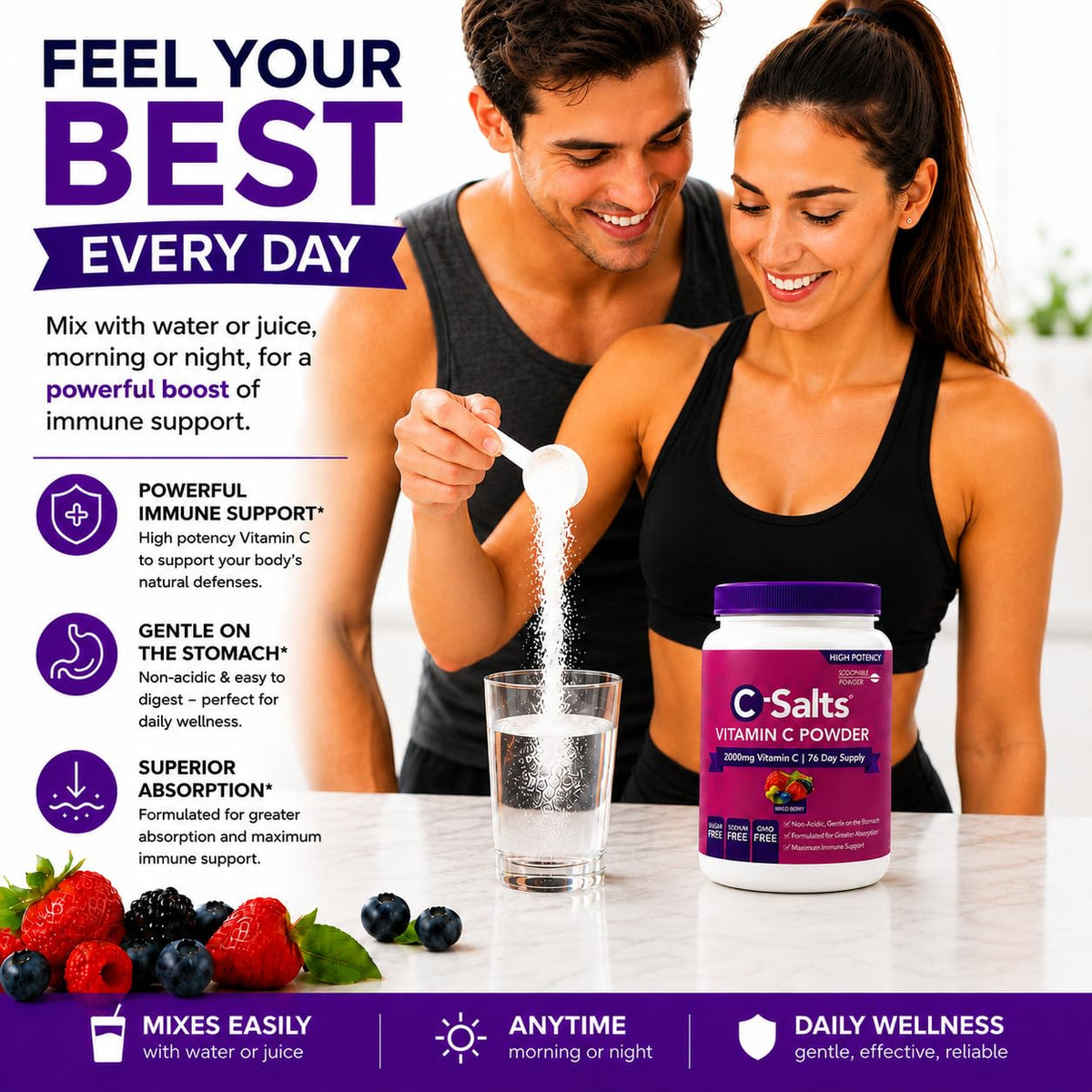 Emballage de la poudre de vitamine C C-Salts