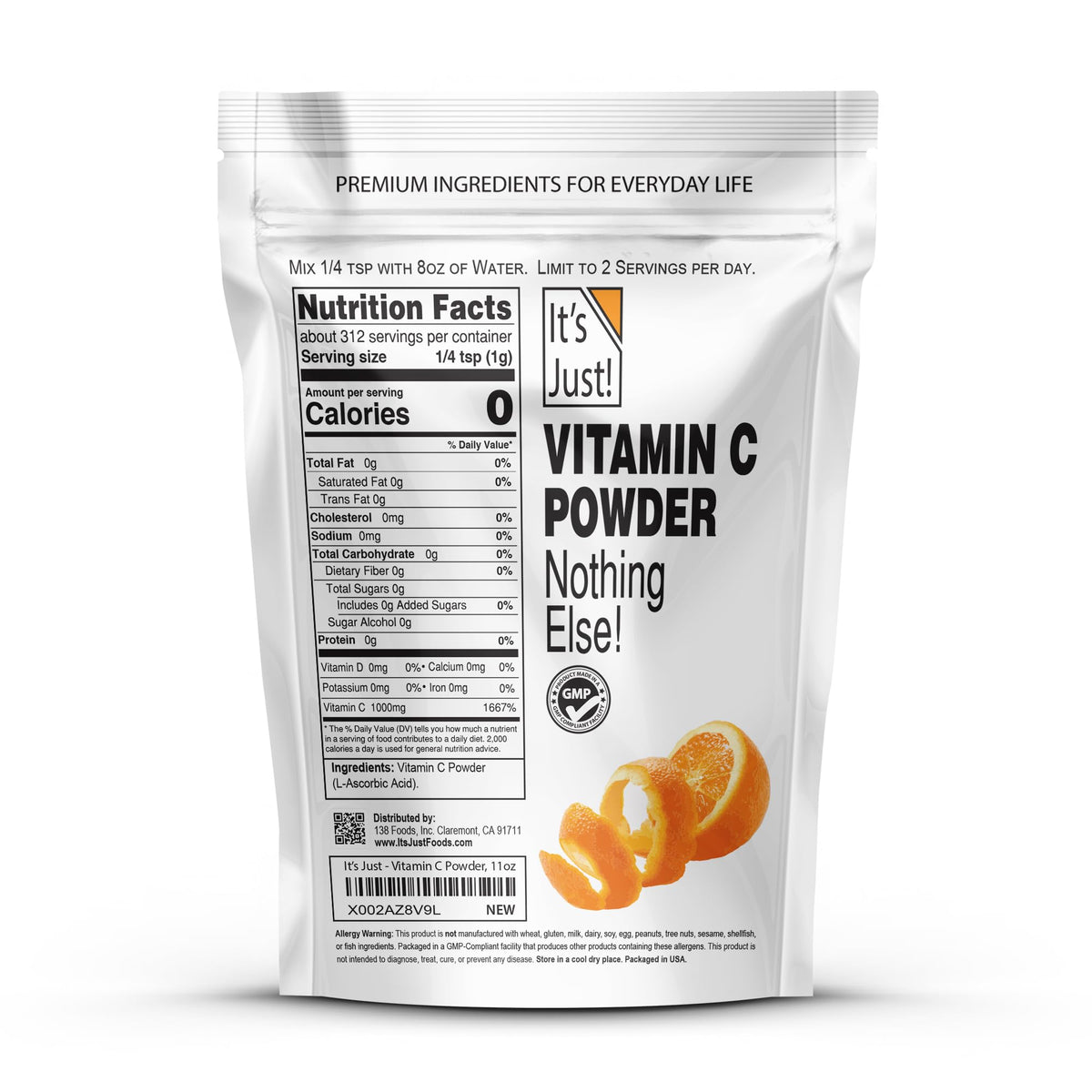 Emballage de la poudre de vitamine C It's Just!
