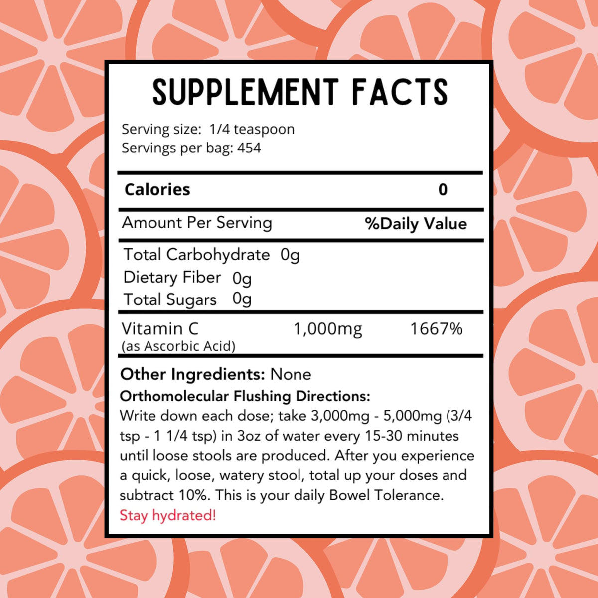 Emballage de la poudre de vitamine C Revitalize Wellness