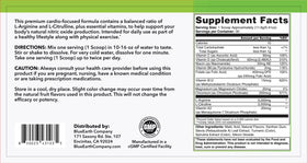 Emballage de la poudre L-Arginine 5000mg, dimensions 11,3 × 9,6 × 9,3 cm