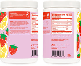 Emballage de la poudre L-Glutamine Wellah vue de côté