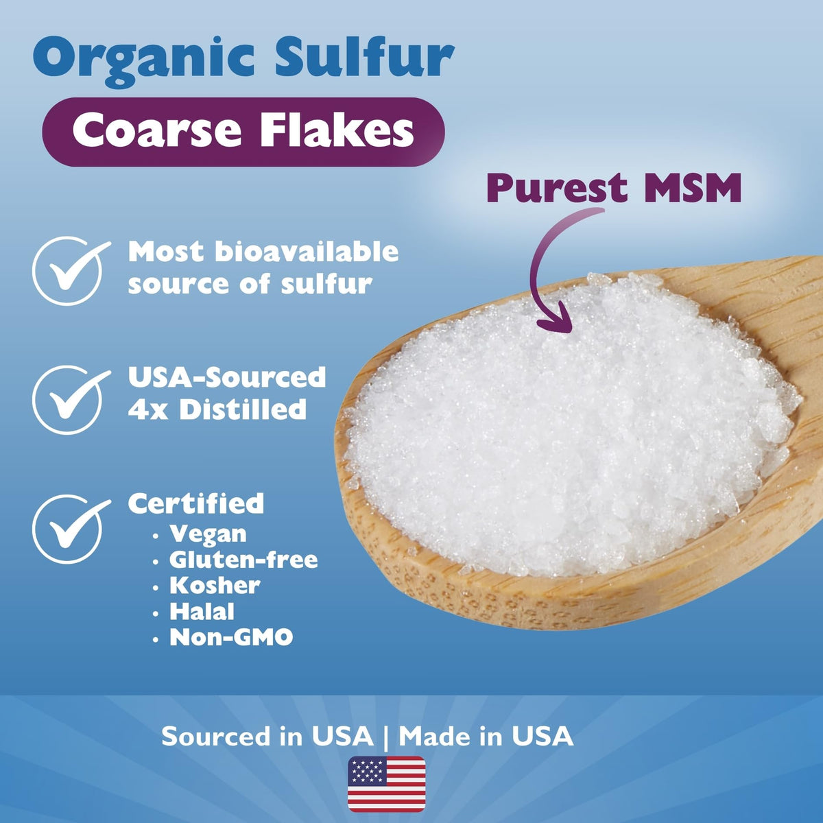 Emballage de la poudre MSM MSMPure KALA HEALTH 5 lb
