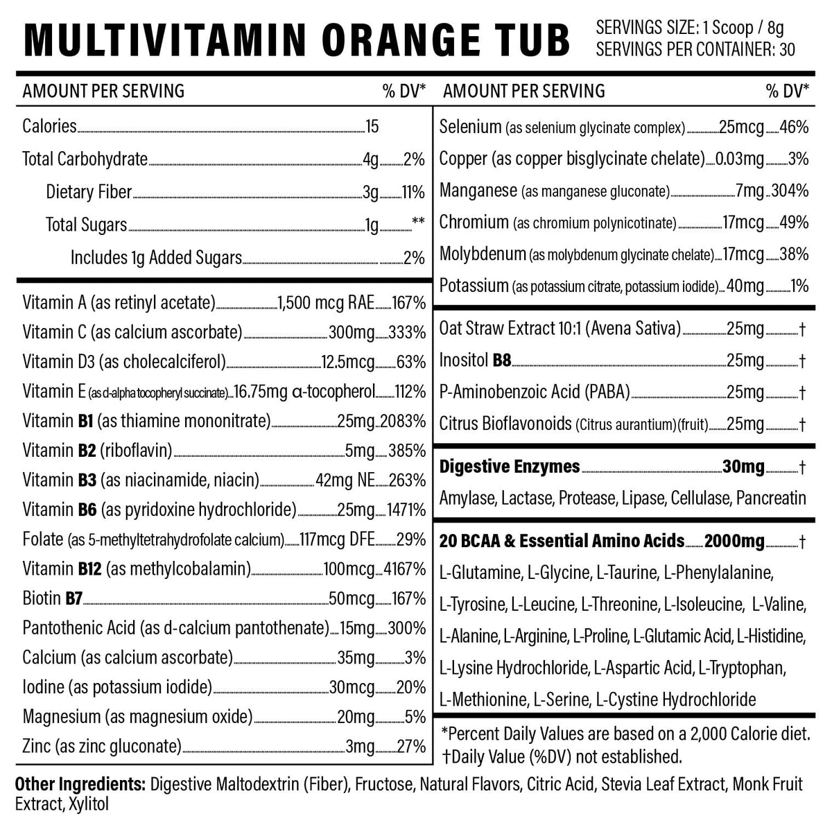 Emballage de la poudre multivitaminée Sport Formula 99