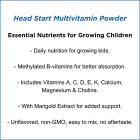 Emballage de la poudre multivitaminique Head Start Dr. Wholeness