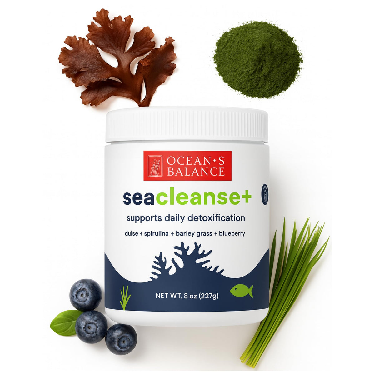 Emballage de la poudre Seacleanse+ d'Ocean's Balance