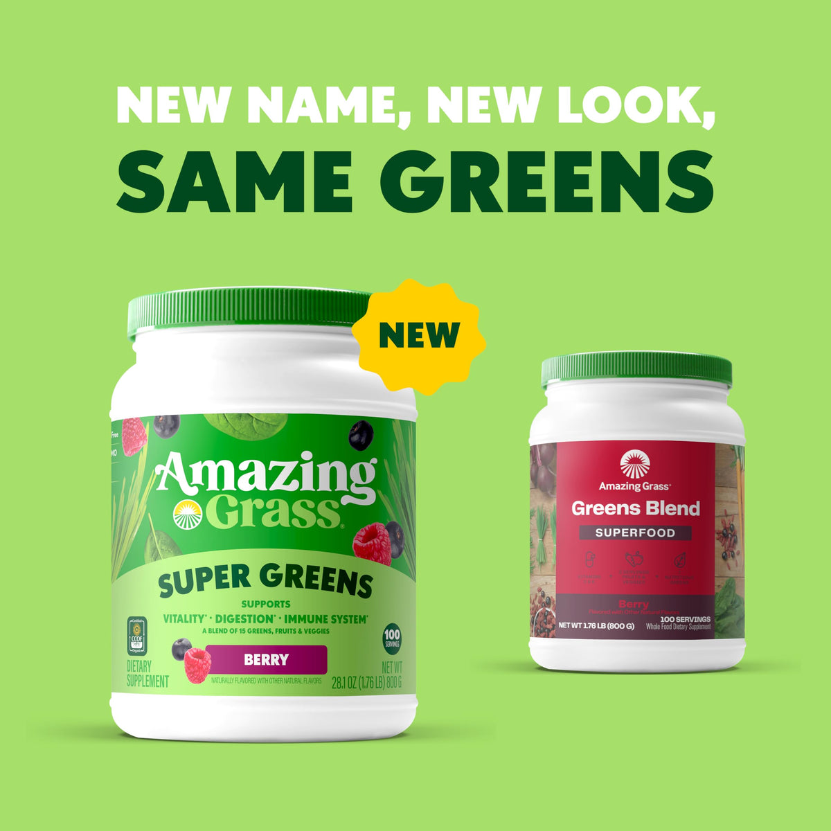 Emballage de la poudre Super Greens Bio Amazing Grass