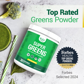 Emballage de la poudre Super Greens de Nested Naturals