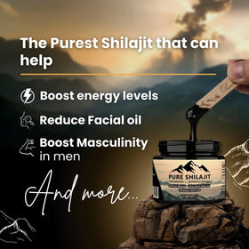 Emballage de la résine de Shilajit Himalayen PURE HEALTH MAX
