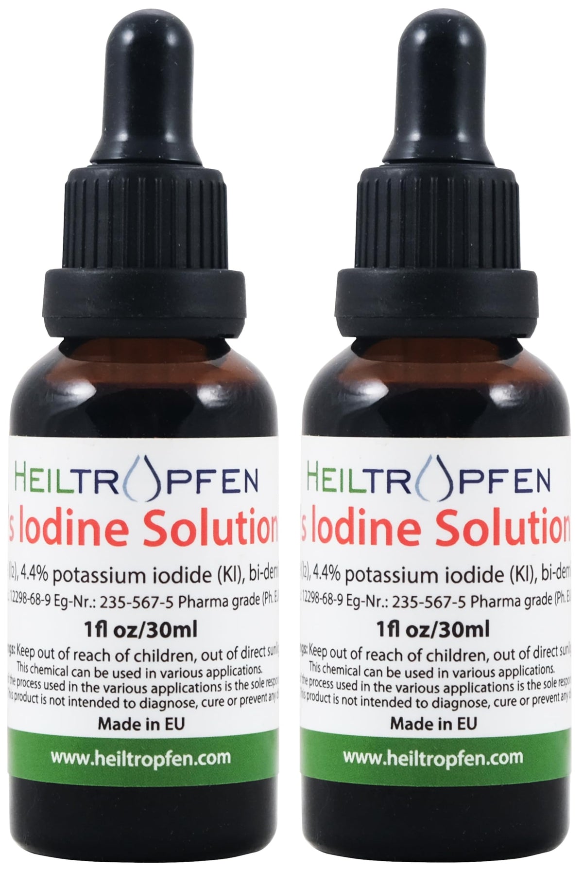 Emballage de la solution iodée Heiltropfen dans un tube en carton
