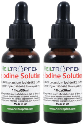 Emballage de la solution iodée Heiltropfen dans un tube en carton