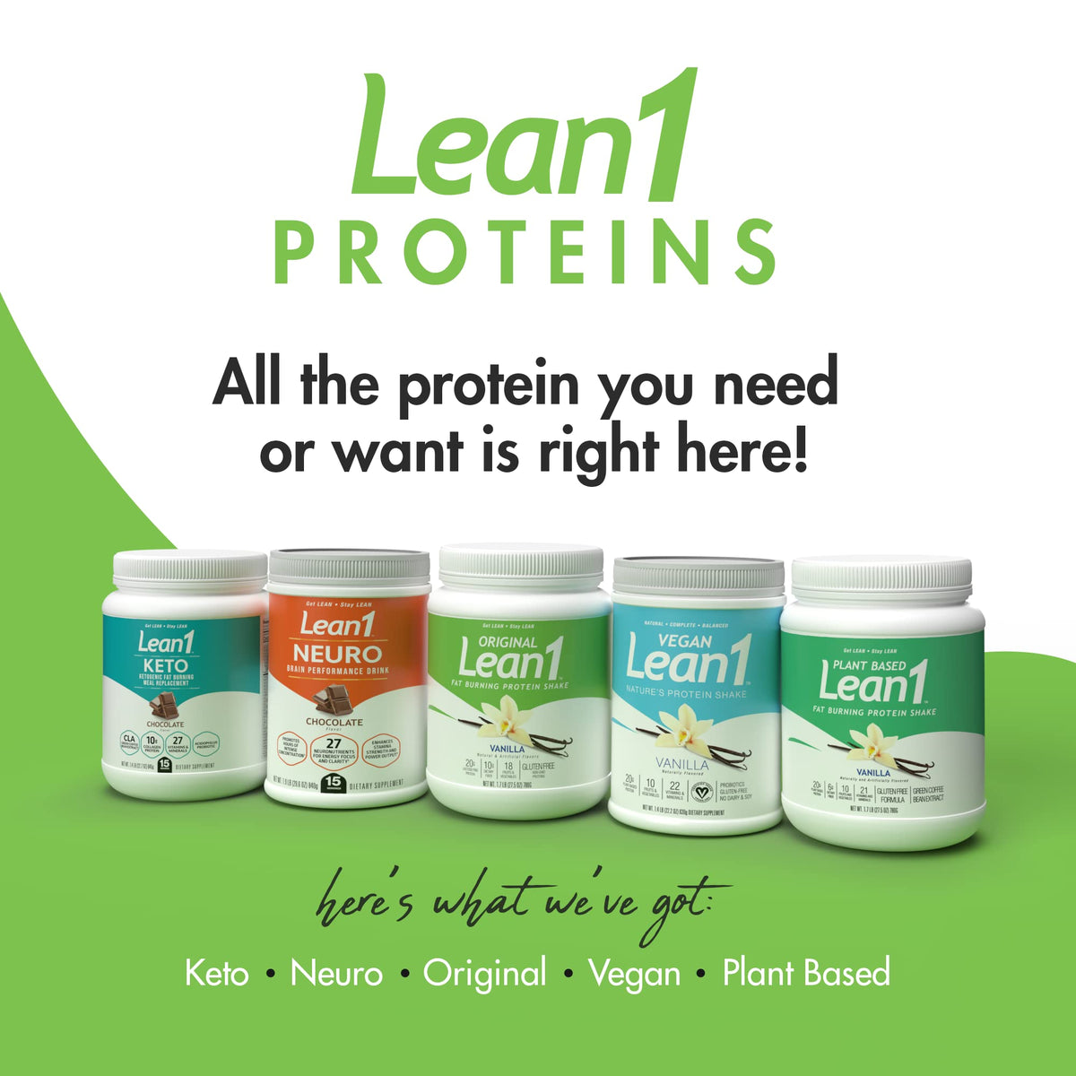 Emballage de LEAN1 avec des ingrédients frais autour