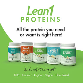 Emballage de LEAN1 avec des ingrédients frais autour