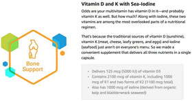 Emballage de Life Extension Vitamines D et K avec Iode Marin