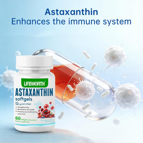 Emballage de LIFEWORTH Astaxanthine 12mg avec informations