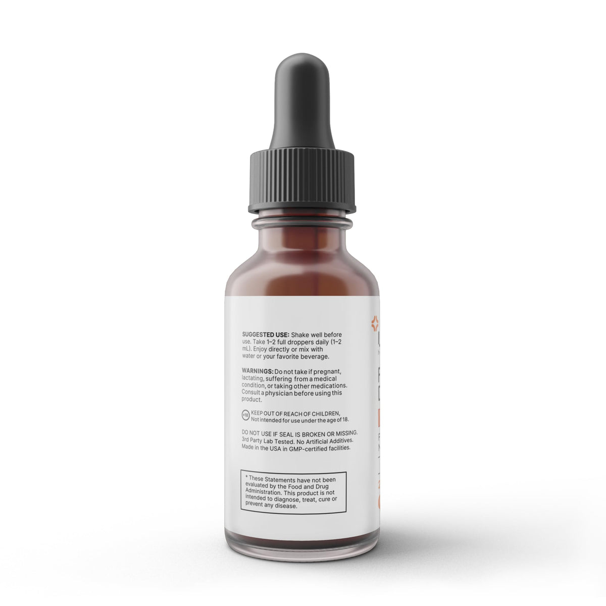 Emballage de LUV health Flow Drops MAX sur une table en bois