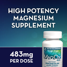 Emballage de Mag-Ox 400 avec informations sur les ingrédients